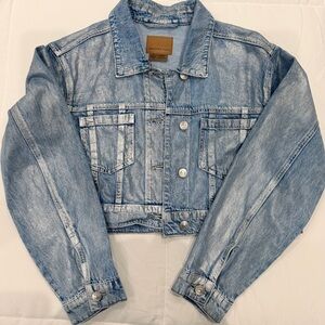 Denim Blue Cropped Jacket